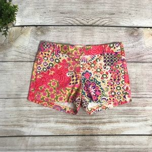 J Crew shorts Pink floral size 4 stretch
